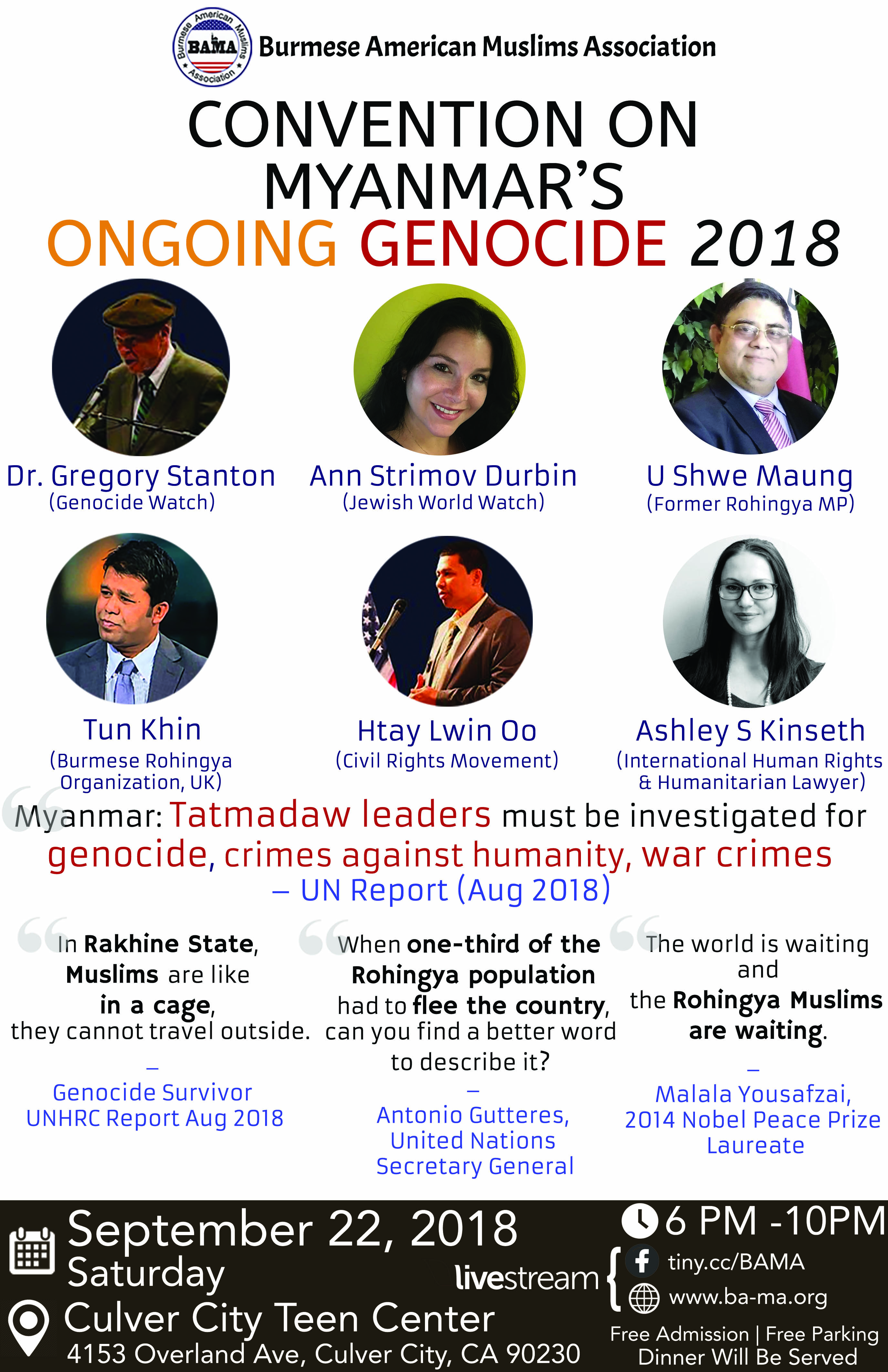 Convention on Myanmar's ongoing Genocide 2018